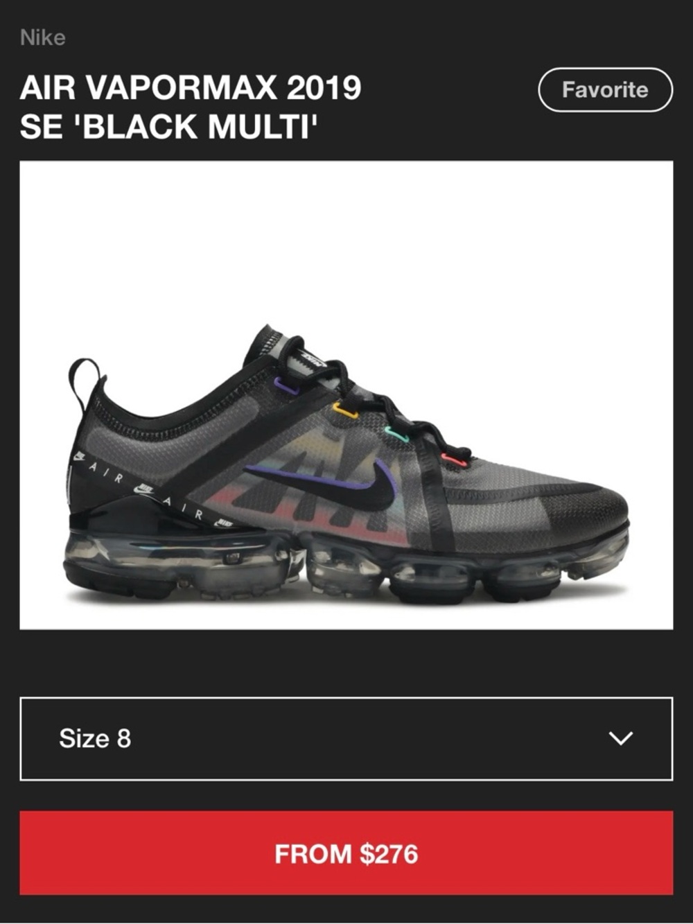 Nike Air VaporMax 2019 SE 'Black Multi' - Black with Multicolor Accents